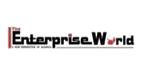 Logo with text 'The Enterprise World' in black and red font.
