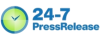 24-7 PressRelease logo with green clock and blue text.